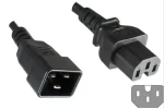 MicroConnect Prodlužovací kabel C20 - C15 1.8m černá (PE152018)