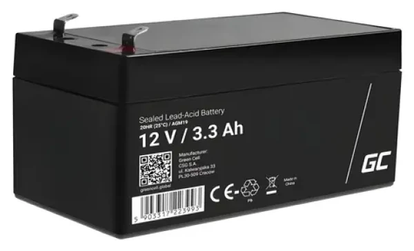 AGM baterie 12V 3,3Ah / Akumulátor / Olověný / Bezúdržbový (AGM19)