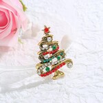 Vánoční brož se zirkony Christmas Tree 5 - vánoční stromeček, Barevná/více barev