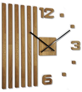 Dumdekorace Unikátní dřevěné hodiny na zeď 60 x 60 cm Drevené