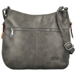 Módní dámská koženková crossbody kabelka Coveri Kisha, stříbrná
