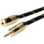 Oehlbach jack audio prodlužovací kabel [1x jack zástrčka 3,5 mm - 1x jack zásuvka 3,5 mm] 5.00 m černá pozlacené kontakty Oehlbac