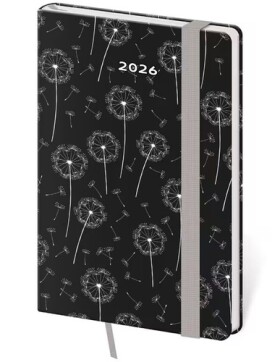 Diář 2026 týdenní kapesní Vario - Dandelion s gumičkou
