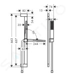 HANSGROHE - Pulsify E Set sprchové hlavice, tyče a hadice, EcoSmart+, matná černá 24371670