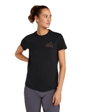 Dámské merino tričko s krátkým rukávem ICEBREAKER Wmns 125 Cool-Lite Sphere SS Tee Across, Black velikost: S