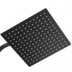 Erga Goba, sprchová souprava s termostatickou baterií a dešťovou hlavicí 30x30 cm, černá matná, ERG-YKA-BP.GOBA-THERM-30-BLK