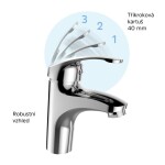 Mereo Dřezová nástěnná baterie , 100 mm, s ramínkem trubkovým ø 18 mm - 300 mm, chrom CB301A06N