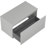 MEXEN/S - Rivel koupelnová skříňka pod umyvadlo 90 cm s deskou, 1 šuplík, reliéf , šedá mat 91A20-09047-1-BFC62