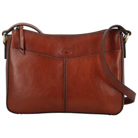 Luxusní dámská kožená crossbody kabelka Katana Renisla, hnědá