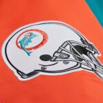 Mitchell & Ness Pánská bunda Miami Dolphins NFL Throw it Back Heavyweight Satin Velikost: 2XL