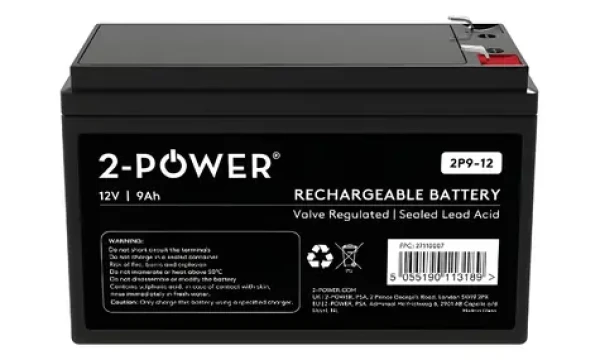 2-Power 2P9-12 / Baterie pro UPS / 12V / 9Ah / VRLA / Faston 250 (2P9-12)