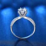 Royal Fashion stříbrný prsten HA-XJZ012-SILVER-MOISSANITE-ZIRCON Velikost: 6 (EU: 51-53)