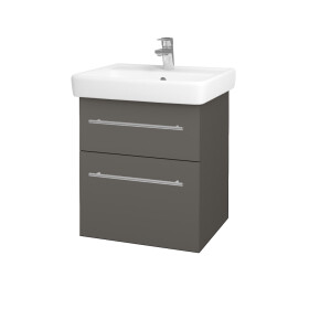 Dřevojas - Umyvadlová skříňka Q MAX SZZ2 55 - N06 Lava / Úchytka T02 / N06 Lava 198138B