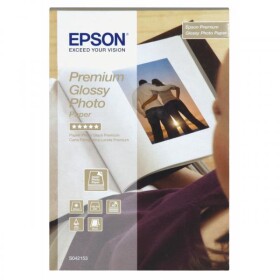 Epson Premium Glossy Photo Paper, foto papír, lesklý, bílý, Stylus Color, Photo, Pro, 10x15cm, 255 g/m2, 40 ks, C13S042153,