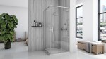 REA - Sprchový kout City 90x90 Nickel Brush Bez sprchové vaničky REA-K6496
