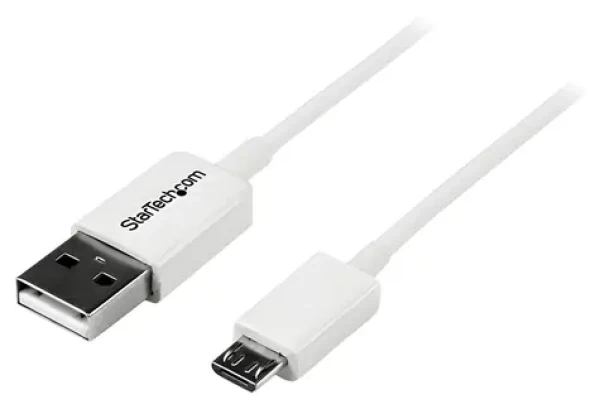 StarTech USB-A - Micro-USB B bílá / Kabel / USB 2.0 / 480 Mbit/s / 0,5 m (USBPAUB50CMW)
