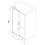 MEXEN - Exo posuvné sprchové dveře 145, transparent, chrom 8151-145-000-01-00