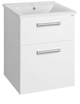 AQUALINE VEGA umyvadlová skříňka 62x72,6x43,6 cm, 2xzásuvka, bílá