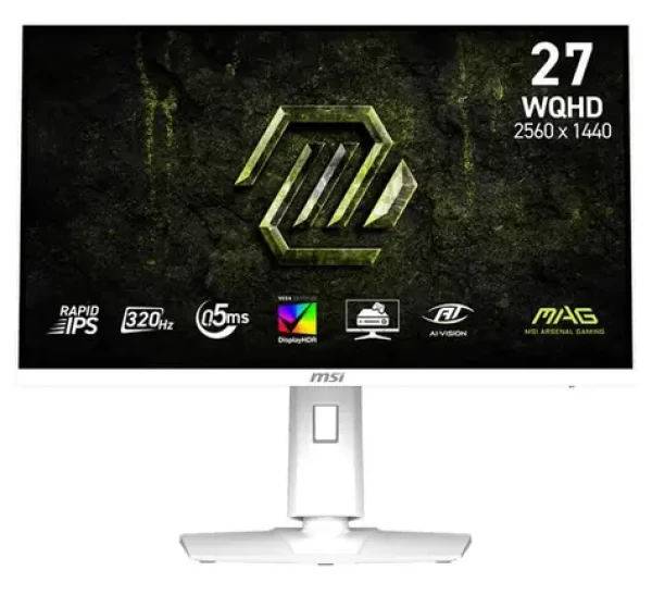 27" MSI MAG 274QRFW X32 bílá / QHD / IPS / 16:9 / 0.5ms / 1000:1 / 300cd-m2 / HDMI+DP / VESA (MAG 274QRFW X32)