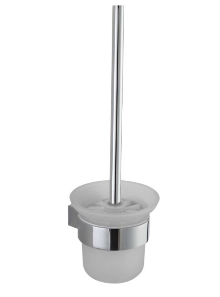 Kielle - Vega WC štětka nástěnná s držákem, matné sklo/chrom 40518020