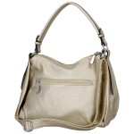 Trendy dámská koženková kabelka na rameno Magdalena, zlatá