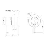 SAPHO - ULTRAMIX podomítková sprchová baterie, 1 výstup, zlato mat UT041G