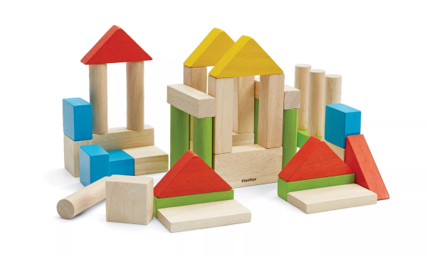 PlanToys PlanToys Barevné kostky - 40 ks