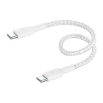 Belkin BOOST CHARGE napájecí kabel opletený USB-C na USB-C bílá / 60W / 15cm (CAB004BT0MWH)