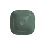 CERSANIT - Pultové umyvadlo LARGA čtvercové (38x38) zelené mat, BOX K677-061
