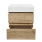 Koupelnová skříňka 2 zásuvková s umyvadlem SAT B-Way 59x50x45 cm dub mat BWAY260OAKU2BI BWAY260OAKU2BI