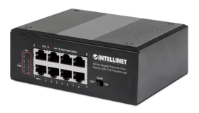 Intellinet Switch 8x Gigabit PoE+ 120 W / Switch / 8-port / 1000 Mbps / PoE-Passthrough / DIN lišta (561624)