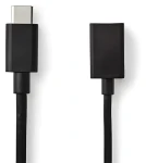 Nedis CCGB61710BK02 černá / Adaptér / USB-C(M) - USB-A(F) / USB 3.2 Gen 1 / 0,15 m (CCGB61710BK02)
