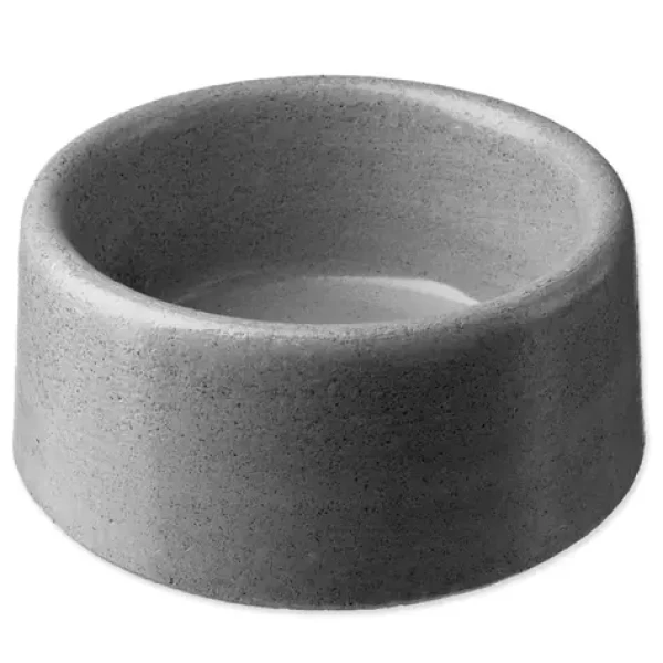 BE-MI Miska beton kulatá 4 l / Miska pro psy a kočky / Beton / Do myčky / Šedá (464-210)