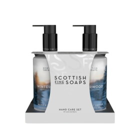 SCOTTISH FINE SOAPS Sada péče o ruce Winterwood – 2 × 300 ml, modrá barva, plast