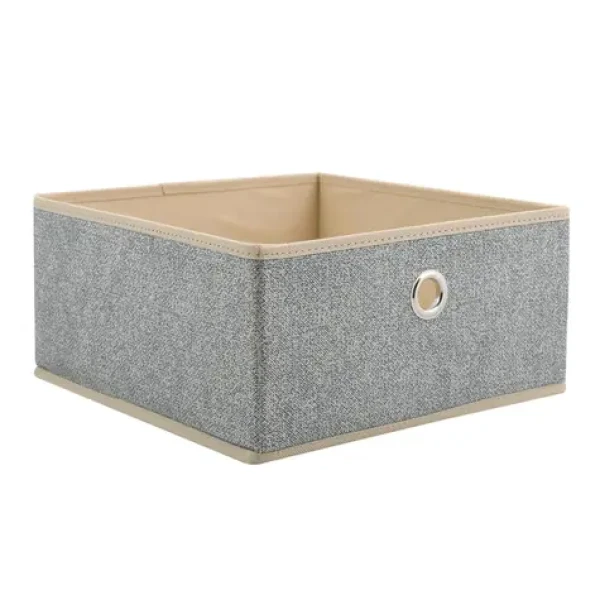 MSV prodyšný zásuvkový box šedý / polypropylen / 26.5 x 26.5 x 13 cm (3700703911326)