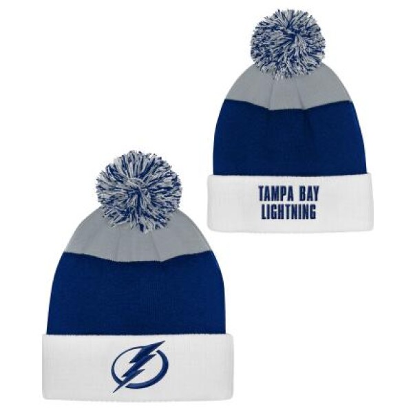 Outerstuff Dětská zimní čepice Tampa Bay Lightning NHL Essentials Cuffed Knit W Pom