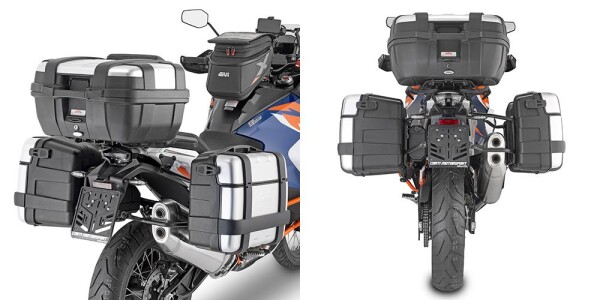 Plo7713Mk trubkový nosič PL One-Fit pro Ktm S. Adv. 1290 R/S (21-25) pro boční kufry Monokey