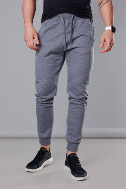 Tmavě šedé pánské teplákové kalhoty (68XW01-5) Barva: odcienie szarości, Velikost: