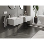 MEXEN/S - Orio koupelnová skříňka 60 cm s umyvadlem Otis, 1 šuplík, šedá mat/bílá mat 91A10-06023-1-BF62-W18M01