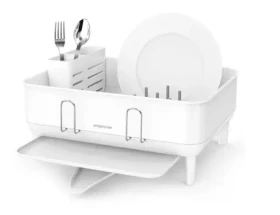 Simplehuman Compact Odkapávač na nádobí bílá / rám z bílé oceli / plast FPP (838810026428)