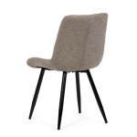 Židle jídelní, krémová látka, nohy černý kov