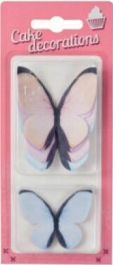 Dortisimo Dekorace z jedlého papíru Motýlci pasteloví (8 ks)