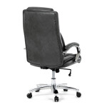Kancelářské křeslo, houpací mechanismus, šedá ekokůže, KA-F1385 GREY