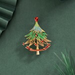 Vánoční brož Swarovski Elements Fionnita - vánoční stromeček, Barevná/více barev