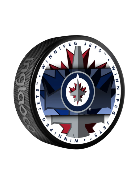 Inglasco / Sherwood Puk Winnipeg Jets Medallion Souvenir Collector Puck