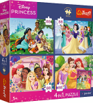 Dětské Puzzle Premium Kids Disney Pricezny 4x88 dílkůPuzzle 4x88 dílků