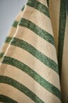 IB LAURSEN Utěrka Felix Dark Green Stripes, zelená barva, textil