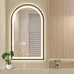 Tutumi - Zrcadlo LED 60x100cm DASH BLACK HOM-06504