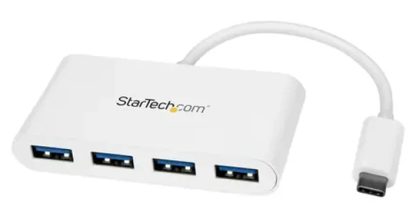 StarTech USB 3.0 Hub 4 porty bílá / USB hub / USB-C / 4x USB-A / 5 Gbps (HB30C4ABW)