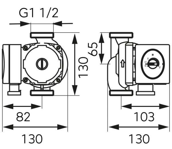 NOVASERVIS - Oběhové elektronické čerpadlo Ferro 25-40/130mm 0603W